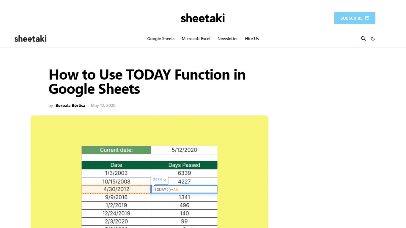 How to Use TODAY Function in Google Sheets [Step-By-Step]